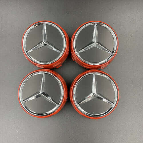 4PCS 75mm Wheel Center Hub Caps Cover Logo Badge Emblem For Mercedes-Benz AMG A-B-C-E-S-ML-CLASS