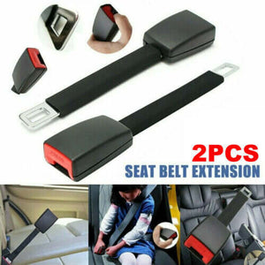 Universal car seat belt extender and extender clip for UK cars