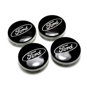 Ford 54mm BLACK Alloy Wheels Centre Caps Fits Most Models Fiesta