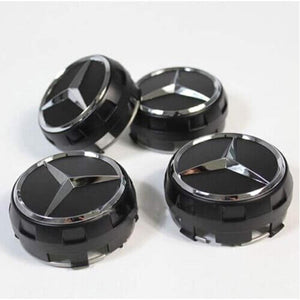 4pcs 75mm For Mercedes Black Carbon Wheel Centre Hub Caps