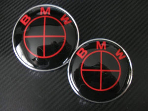 Set of 4 BMW Black Wheel Centre Caps 68mm