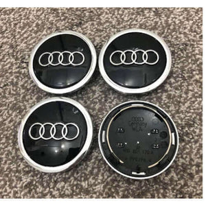 Audi wheel centre hub caps black OEM chrome