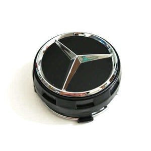 4 x Mercedes Wheel Center Hub Caps Emblem Black/Chrome 75mm For Mercedes Benz AMG · 4 Pcs (Set) wheel center hub