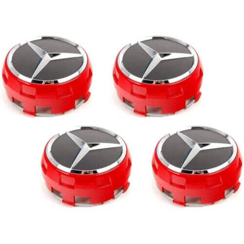 4PCS 75mm Wheel Center Hub Caps Cover Logo Badge Emblem For Mercedes-Benz AMG A-B-C-E-S-ML-CLASS