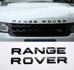 Range Rover Gloss Black Lettering Badge Emblem Front Or Rear For Vogue Sport Evoque