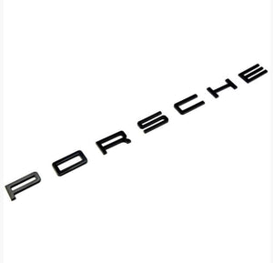 Gloss Black Porsche Lettering Rear Boot Badge