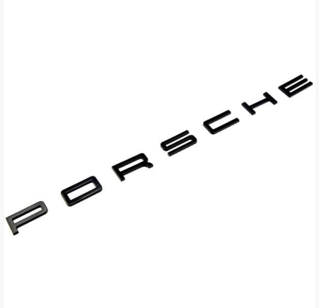 Gloss Black Porsche Lettering Rear Boot Badge