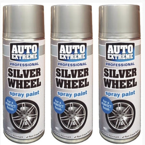 3 x 400ML Silver Alloy Wheel Spray Paint Restorer Auto Wheel Paint