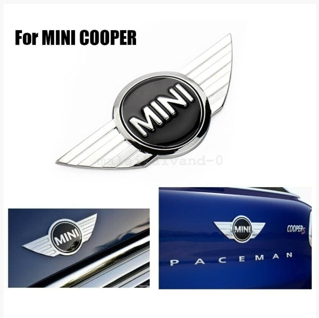 For Mini Cooper R56 R53 R50 R52 Wing Emblem Bonnet Trunk Rear Badge