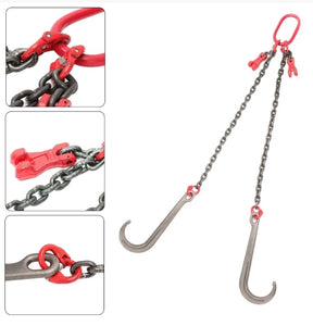 V-Assembly J Hook 1 Metre Brother Winch Chain Tow Recovery Assistance Off Road