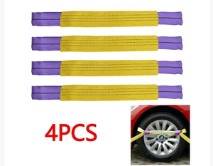 Alloy Wheel Vehicle Car Recovery Securing Tie Link Straps Trailer T