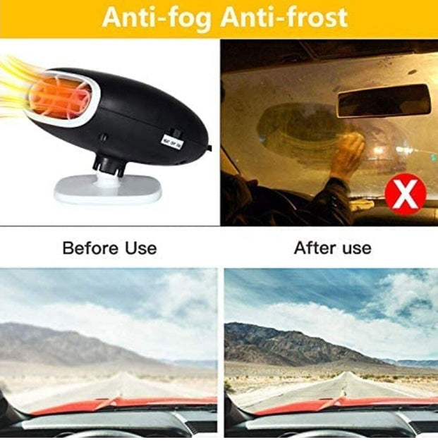 Electric Car Heating Fan, 12V 150W Quick Heater Defroster Demister USB