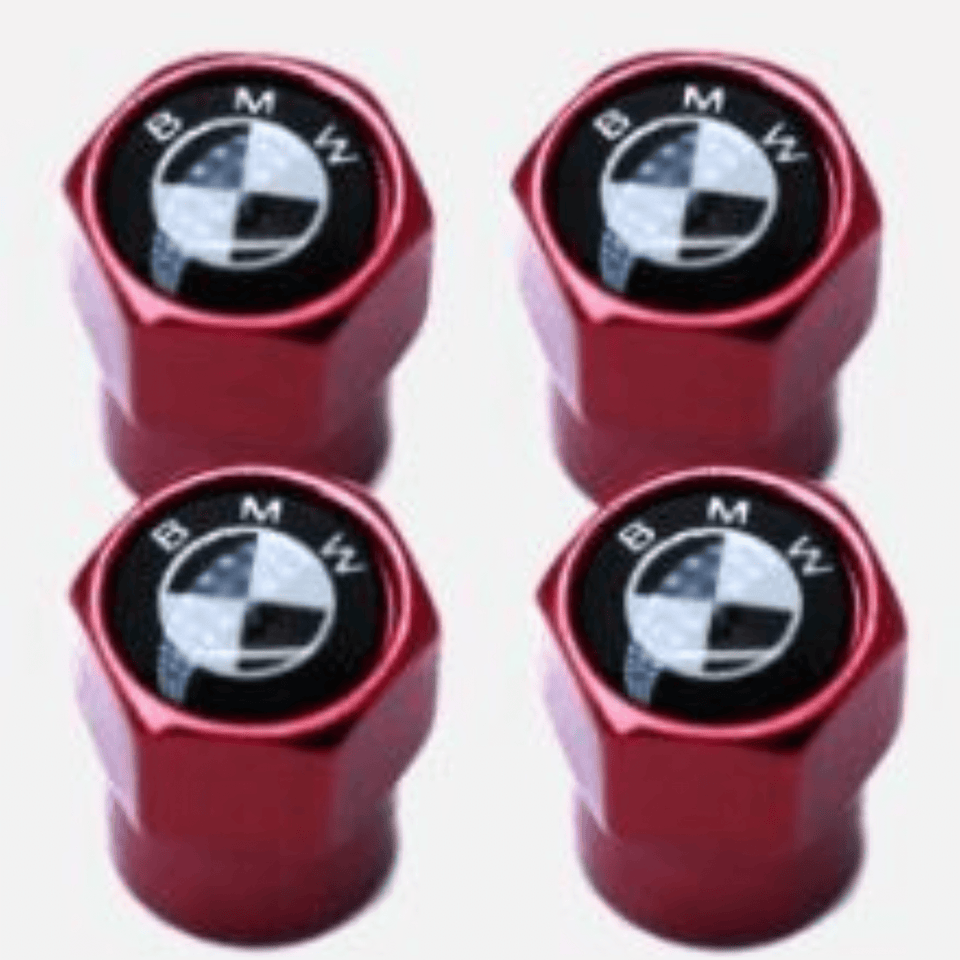  Best 4pcs bmw tyre dust screw cap valves red burgundy