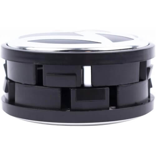 CENTRE CAPS FOR VW 65MM BLACK/CHROME