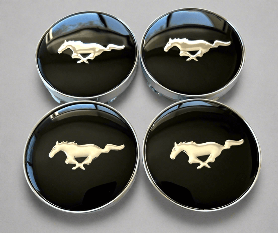 4pcs Wheel Rim Centre Hub Caps For Ford Mustang GT Running Horse 60mm