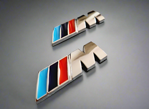 BMW M Sport Wing Badge - Chrome - pack of 2