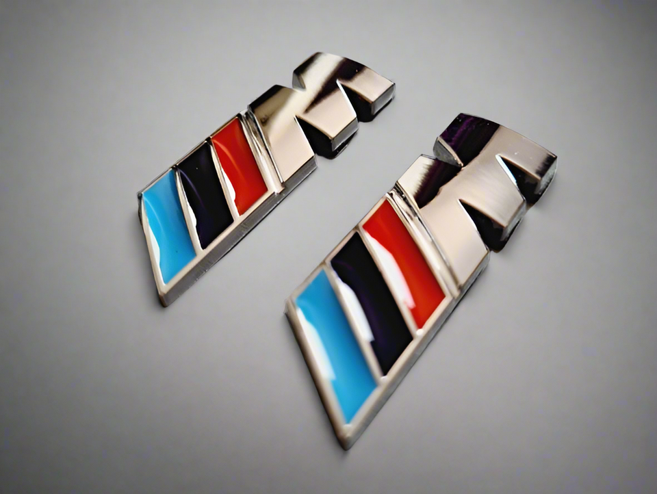 BMW M Sport Wing Badge - Chrome - pack of 2