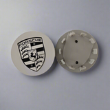 4pcs Porsche Wheel Centre Caps 65mm Silver Black