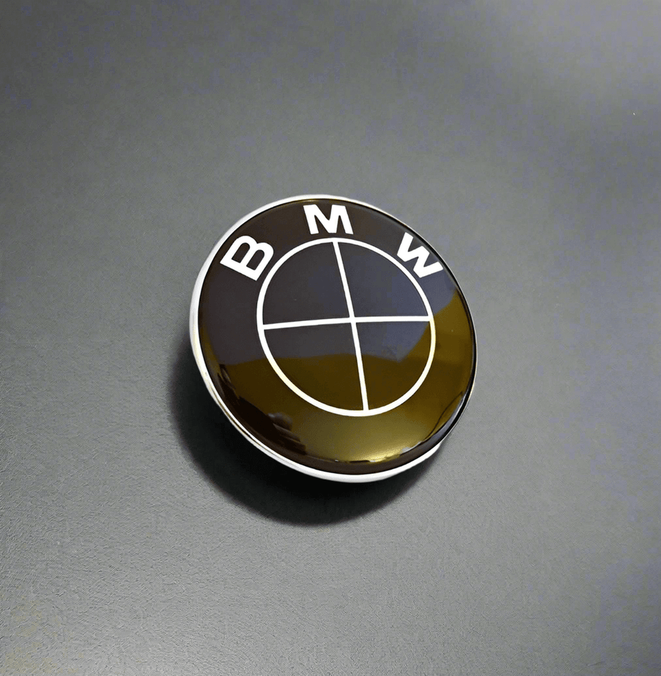 BMW Black Hood Bonnet Emblem Badge 82mm