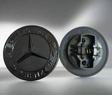 Gloss Black Mercedes Benz Bonnet Badge Emblem 57mm