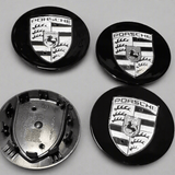 4pcs Porsche Wheel Centre Caps 76mm Black