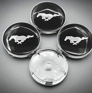 4pcs Wheel Rim Centre Hub Caps For Ford Mustang GT Running Horse 60mm