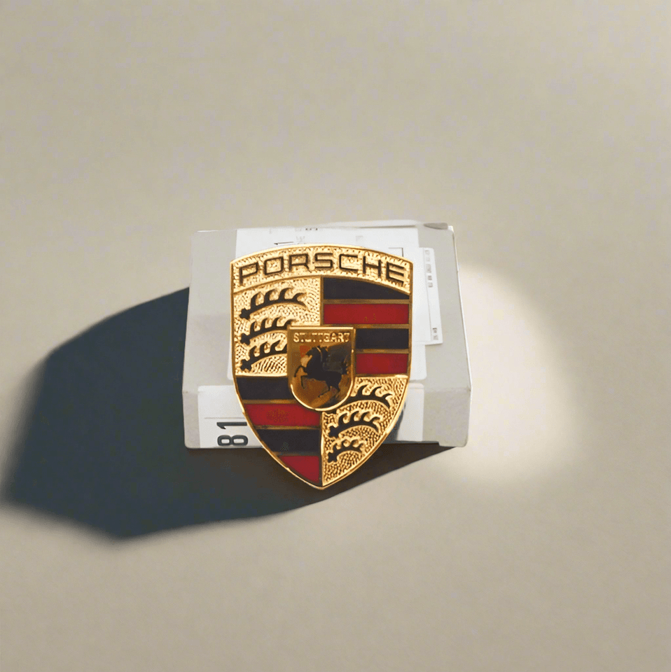 PORSCHE 911 996 Front Bonnet Hood Emblem Badge NEW GENUINE