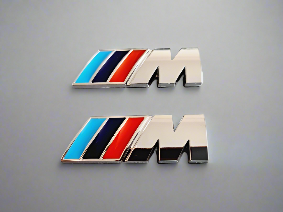 BMW M Sport Wing Badge - Chrome - pack of 2