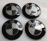 (Black and white ) Set of 4 BMW alloy wheel centre caps 68mm NEW. Brand new ... 4x