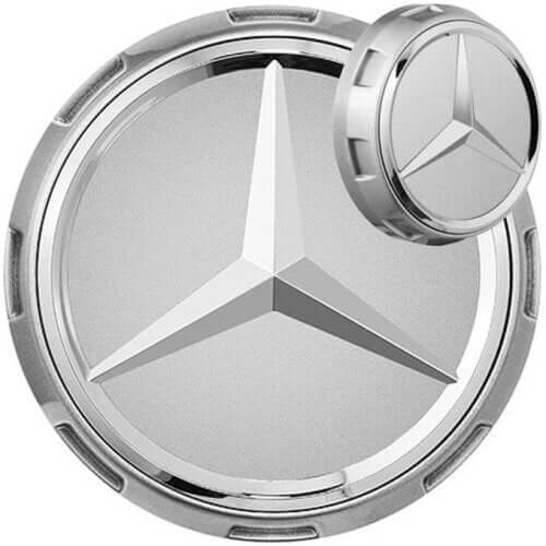 Mercedes AMG Silver Center Hub Alloy Wheel Cap 75mm 1 PCS